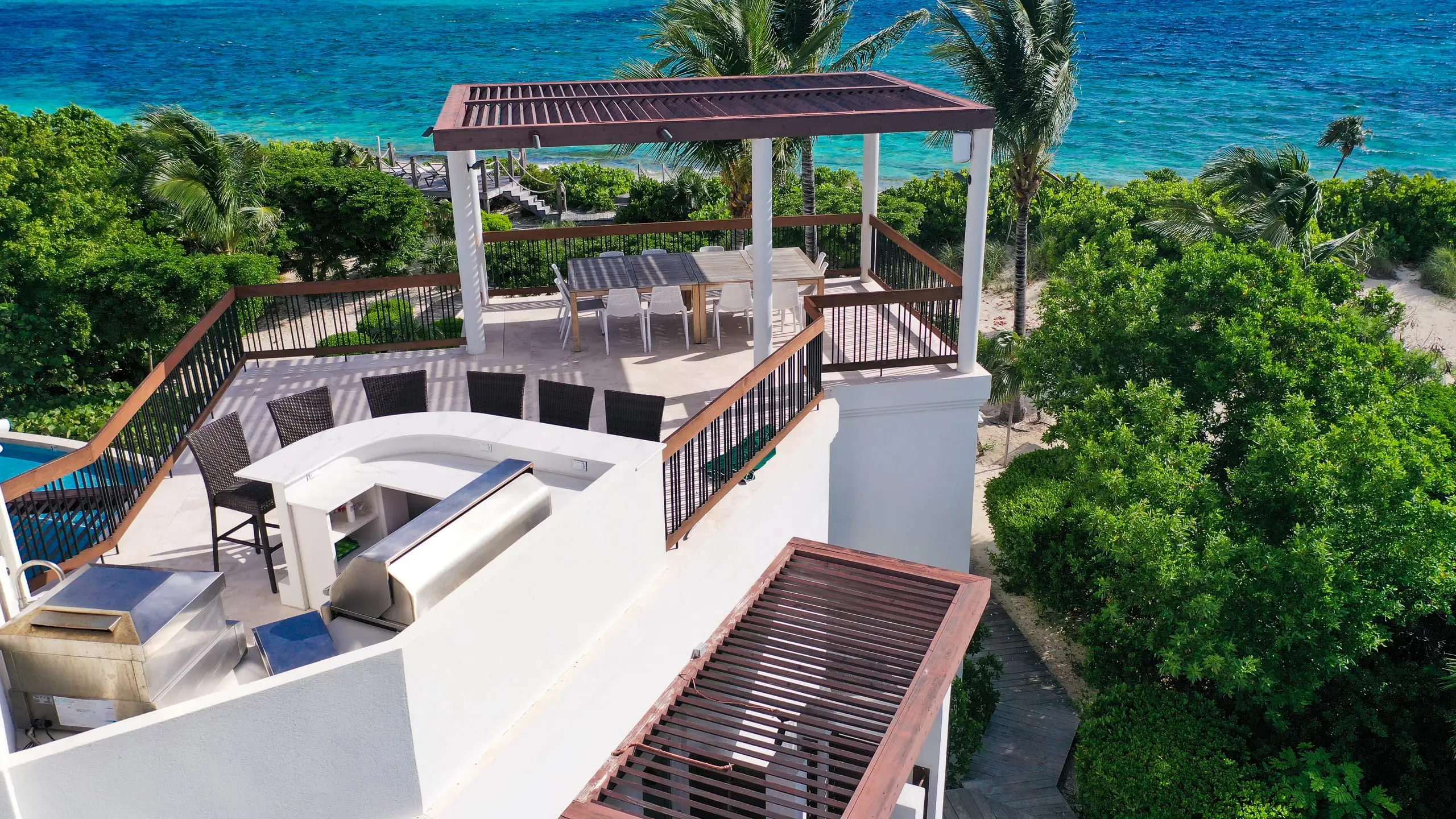 The roof terrace from above